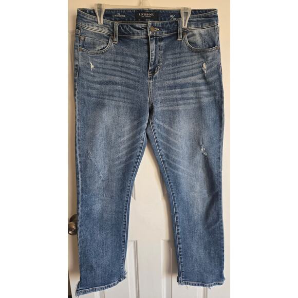 Liverpool Los Angeles Denim - LIVERPOOL Los Angeles 'The Girlfriend" Straight Leg Blue Jeans 30/10